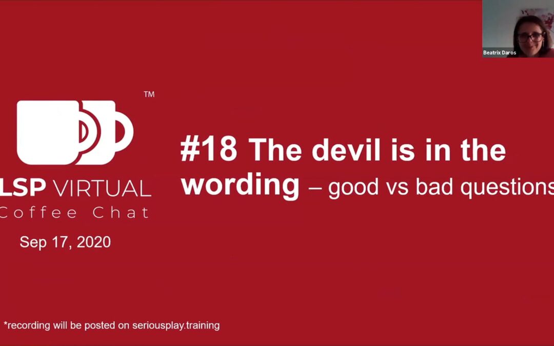 2020-CC#19 – The Devil is in the Wording: good vs bad questions – Per Kristiansen